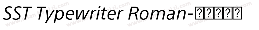 SST Typewriter Roman字体转换